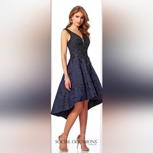 SOCIAL OCCASIONS BY MON CHERI V-neck Lace Cocktail/Prom Dress Sz 10